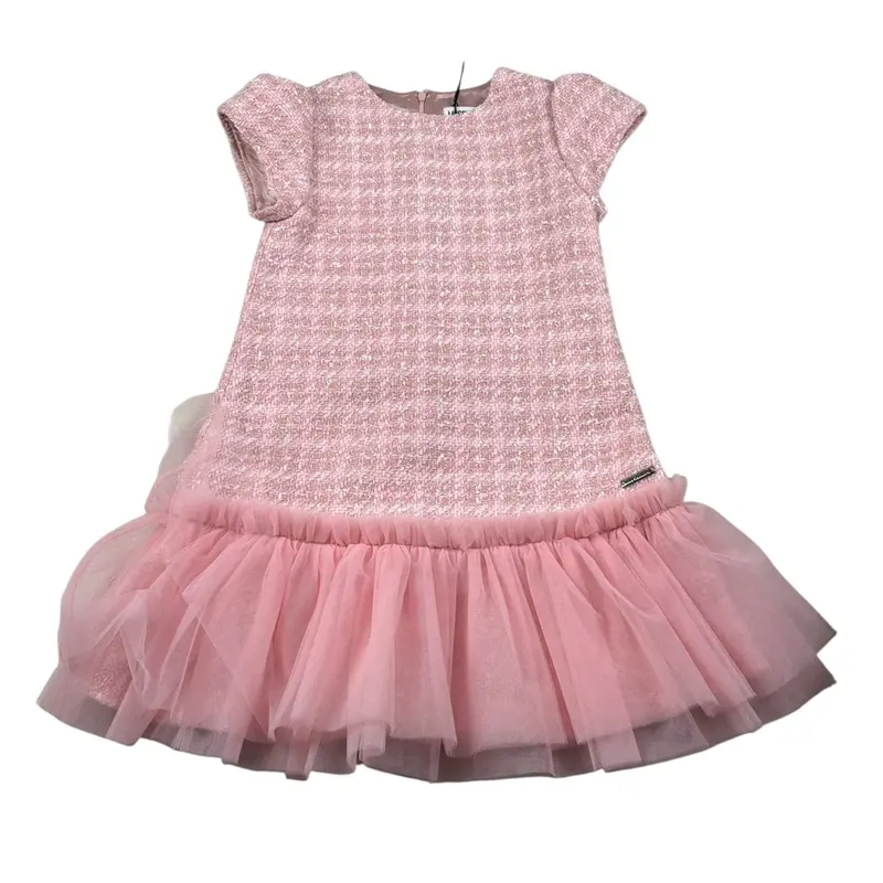 Moschino Abito Mezza Manica tinta unita Rosa per Bambina