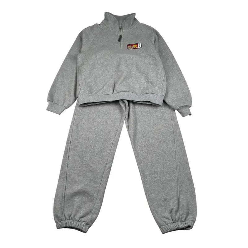 Moschino Completo 2 Pezzi Felpa-Pantalone tinta unita Grigio per Bambino