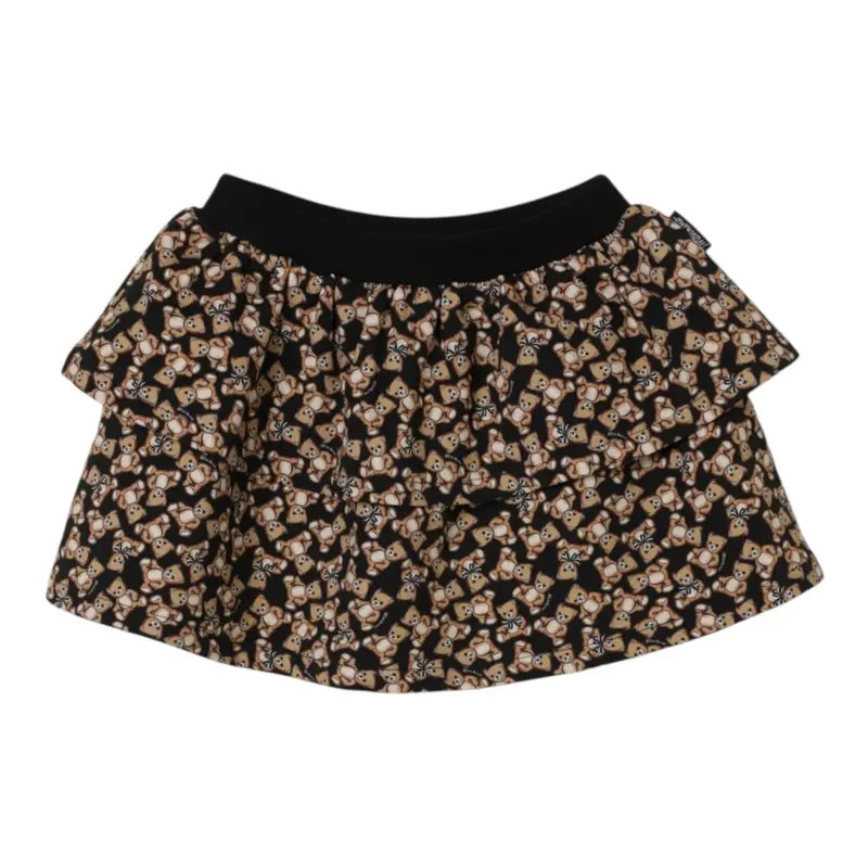 Moschino Gonna tinta unita con Stampe Orsi Nero per Bambina