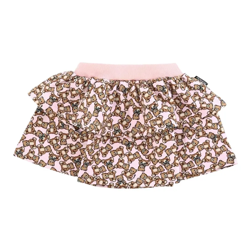 Moschino Gonna tinta unita con Stampe Orsi Rosa per Neonata