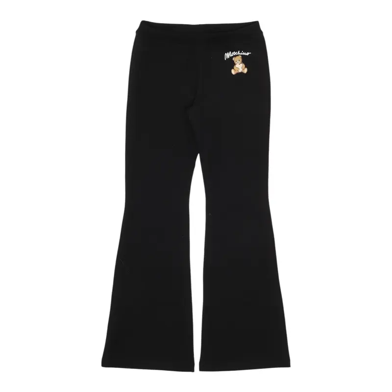 Moschino Pantalone tinta unita Modello Zampa Nero per Bambina
