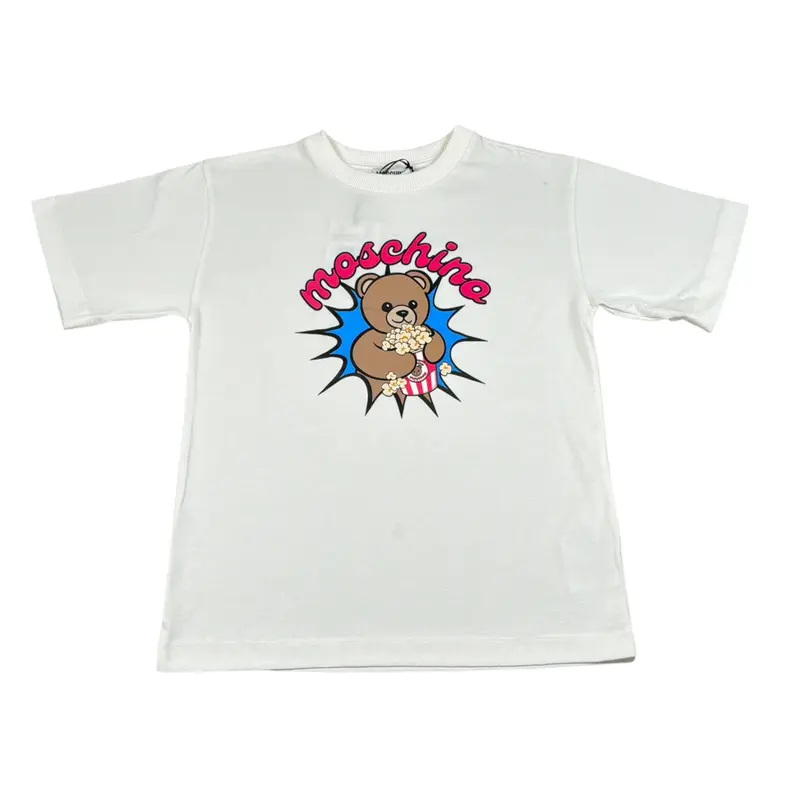 Moschino T-Shirt tinta unita con Stampa Bianco per Bambino