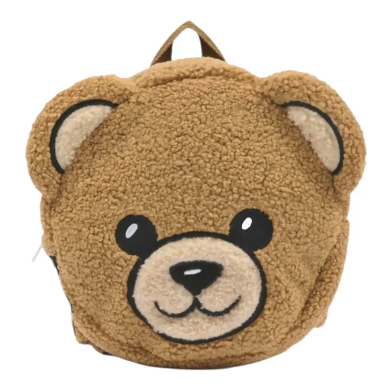 Moschino Zaino tinta unita Forma Orso Beige per Bambino