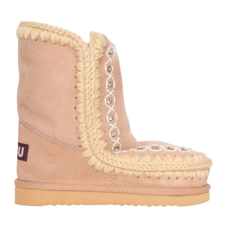 Mou Stivali tinta unita con Fantasia Beige per Bambina