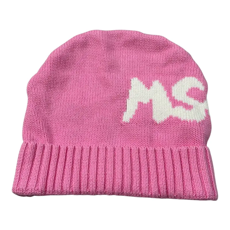 Msgm Cappello tinta unita con Logo Rosa per Bambina