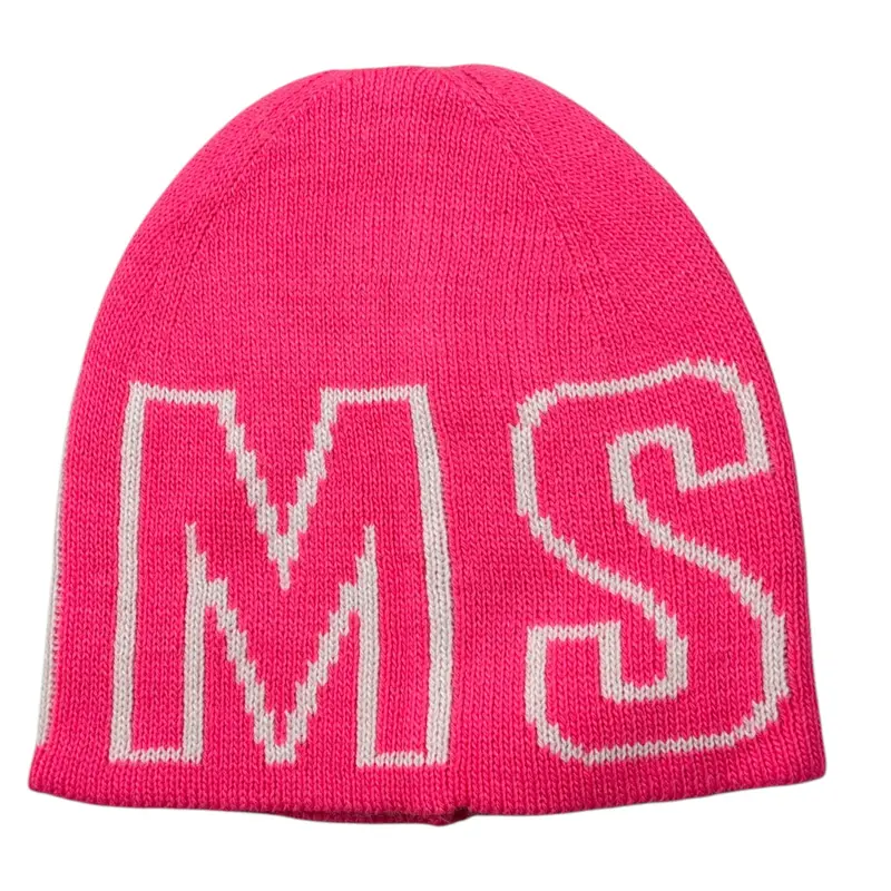Msgm Cappello tinta unita con Logo Rosa per Bambina