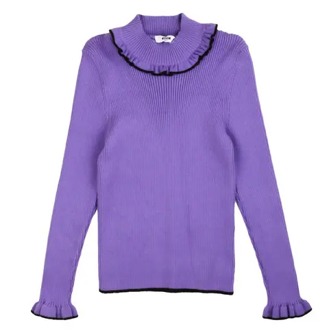 MSGM Maglia a collo alto lilla bambina
