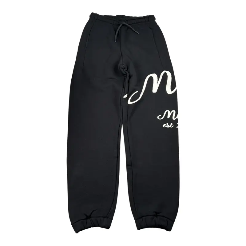 Msgm Pantalone Modello Tuta tinta unita con Stampa Nero per Bambina