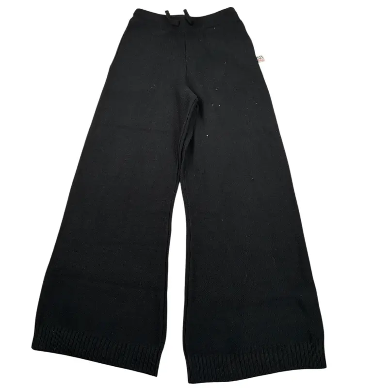 N°21 Pantalone tinta unita Modello Palazzo Nero per Bambina