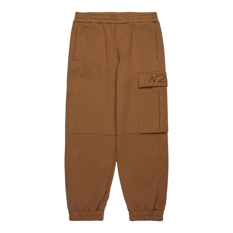 N°21 Pantalone Tuta tinta unita con Logo Cammello per Bambino