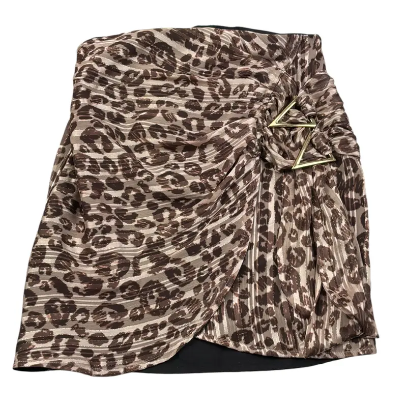 Naice Gonna tinta unita con Fantasia Maculata Beige per Bambina