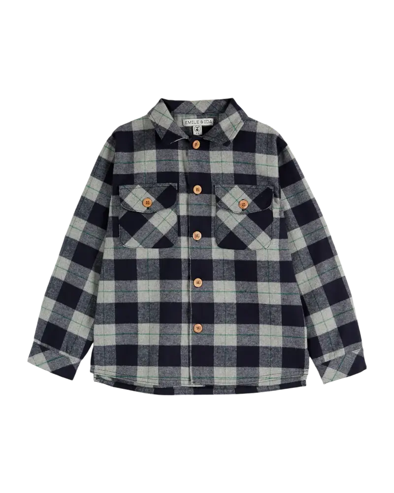 Navy plaid shirt