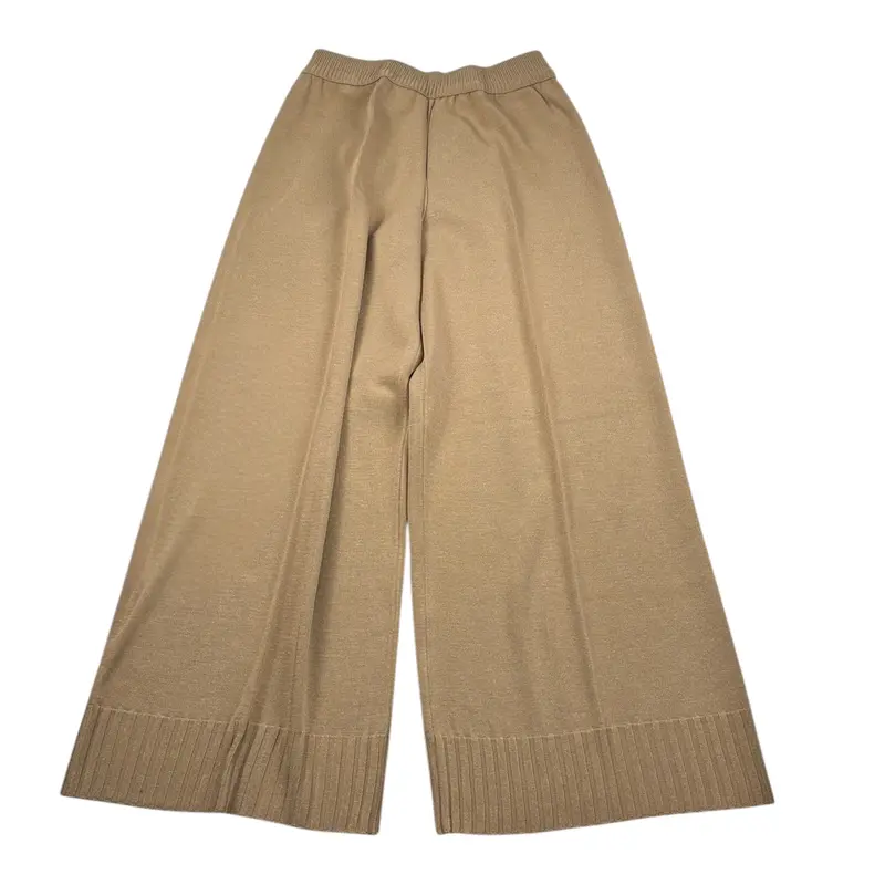 Neera 20.52 Pantalone tinta unita Modello Palazzo Beige per Bambina