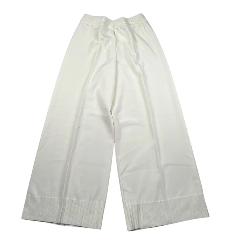 Neera 20.52 Pantalone tinta unita Modello Palazzo Panna per Bambina