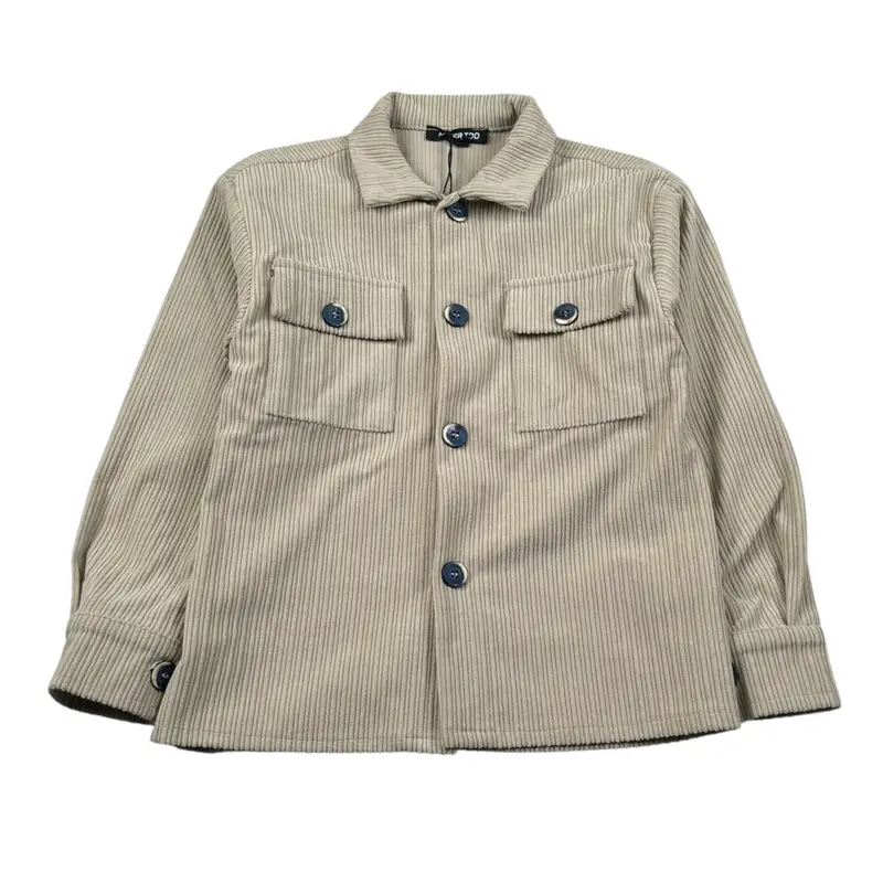 Never Too Camicia Manica Lunga tinta unita Beige per Bambino