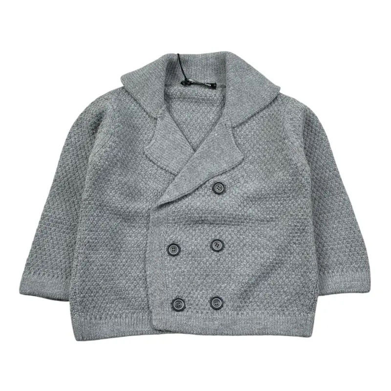Never Too Cardigan tinta unita Modello Giacca Grigio per Neonato