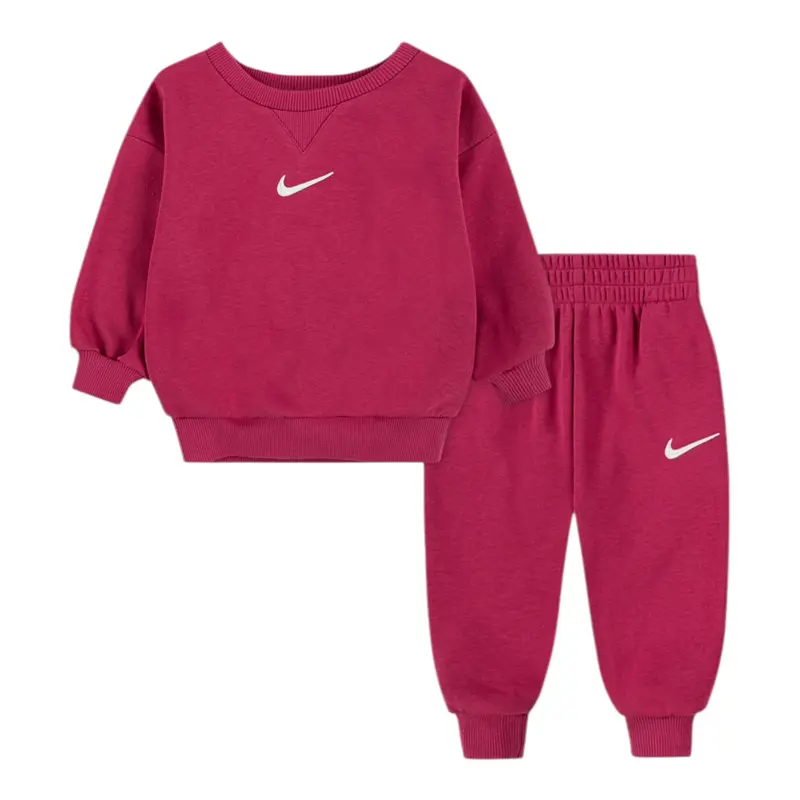 Nike Completo 2 Pezzi Felpa-Pantalone tinta unita Fuxia per Neonata