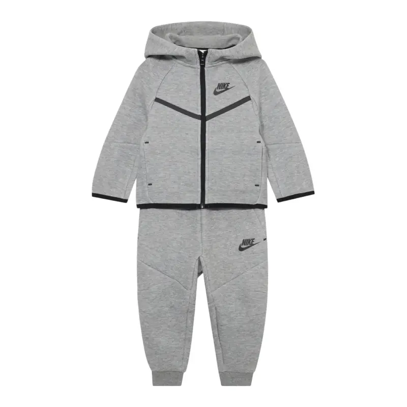 Nike Completo 2 Pezzi Felpa-Pantalone tinta unita Grigio per Bambino