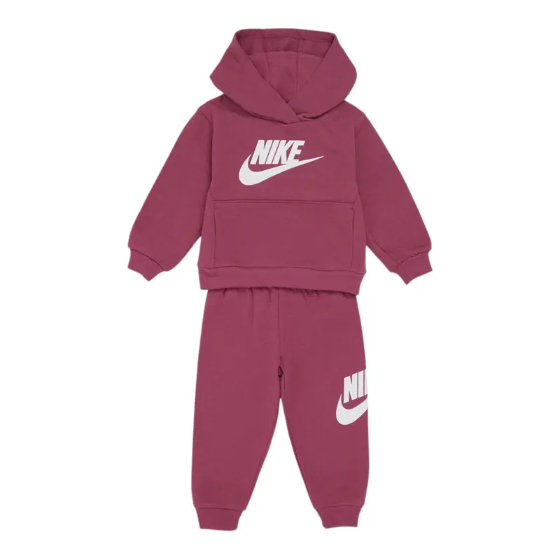 Nike Completo 2 Pezzi Felpa-Pantalone tinta unita Magenta per Neonata