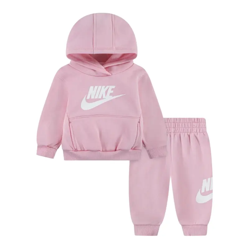 Nike Completo 2 Pezzi Felpa-Pantalone tinta unita Rosa per Neonata