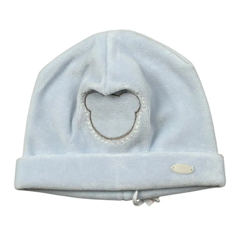 Ninnaoh Cappello tinta unita con Stampa Azzurro per Neonata