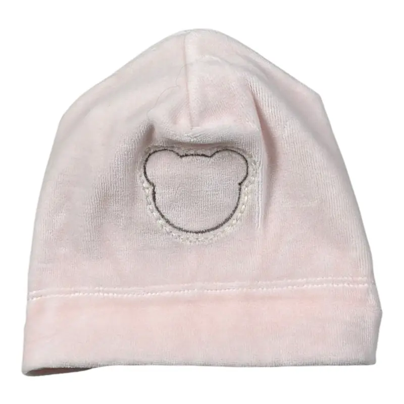Ninnaoh Cappello tinta unita con Stampa Rosa per Neonata