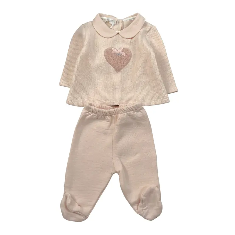 Ninnaoh Completo 2Pz Maglia-Ghettina Rosa per Neonata
