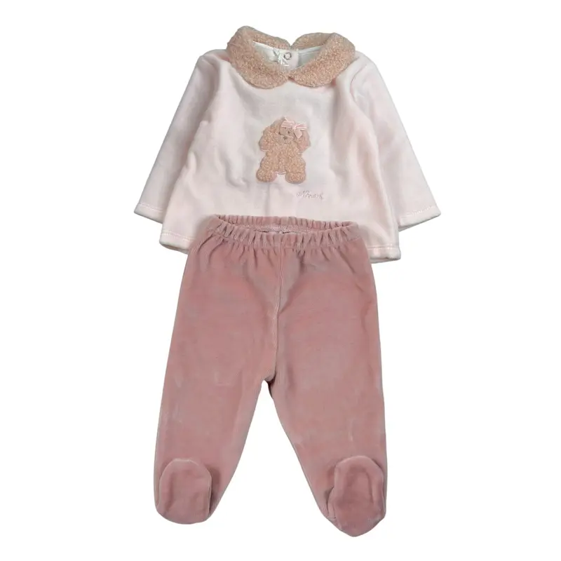 Ninnaoh Completo 2Pz Maglia-Ghettina Rosa per Neonata
