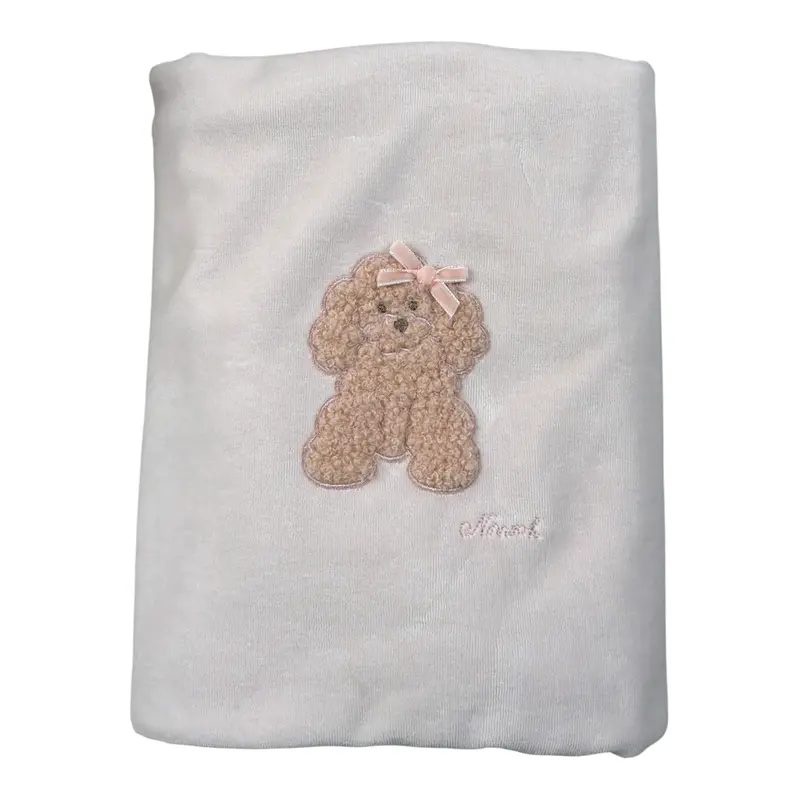 Ninnaoh Coperta tinta unita con Stampa Rosa per Neonata