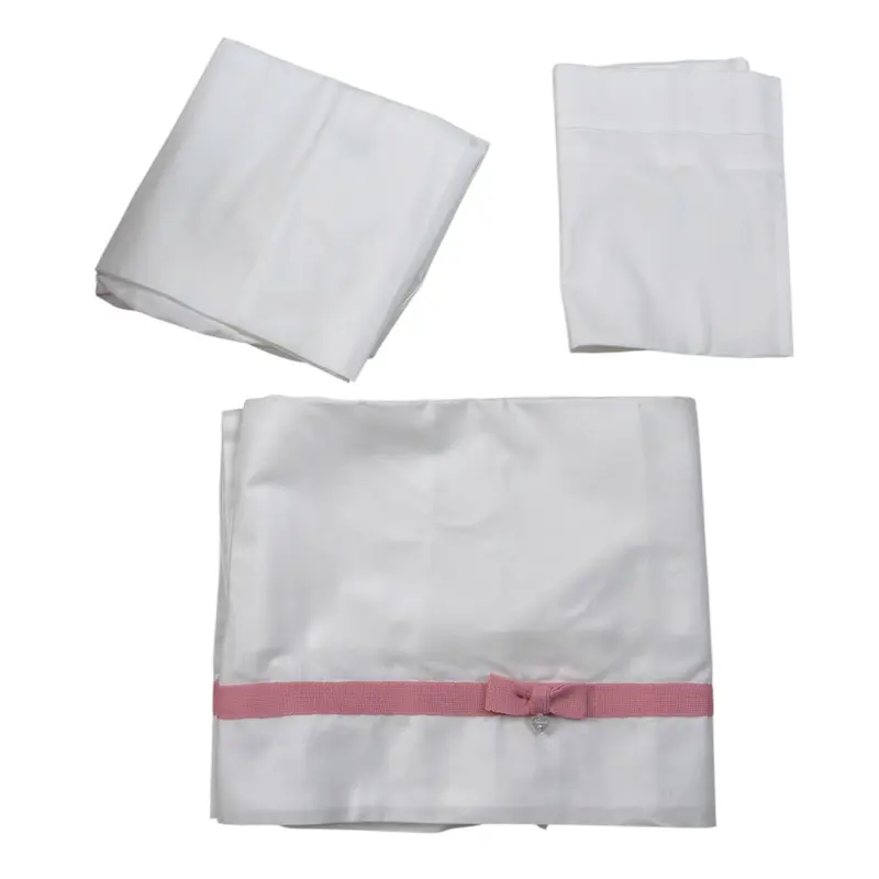 Ninnaoh Set 3Pz Lenzuola tinta unita Bianco per Neonata