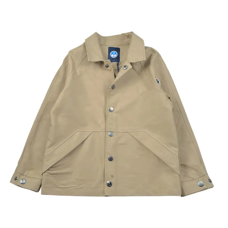 North Sails Camicia In Denim tinta unita Beige per Bambino