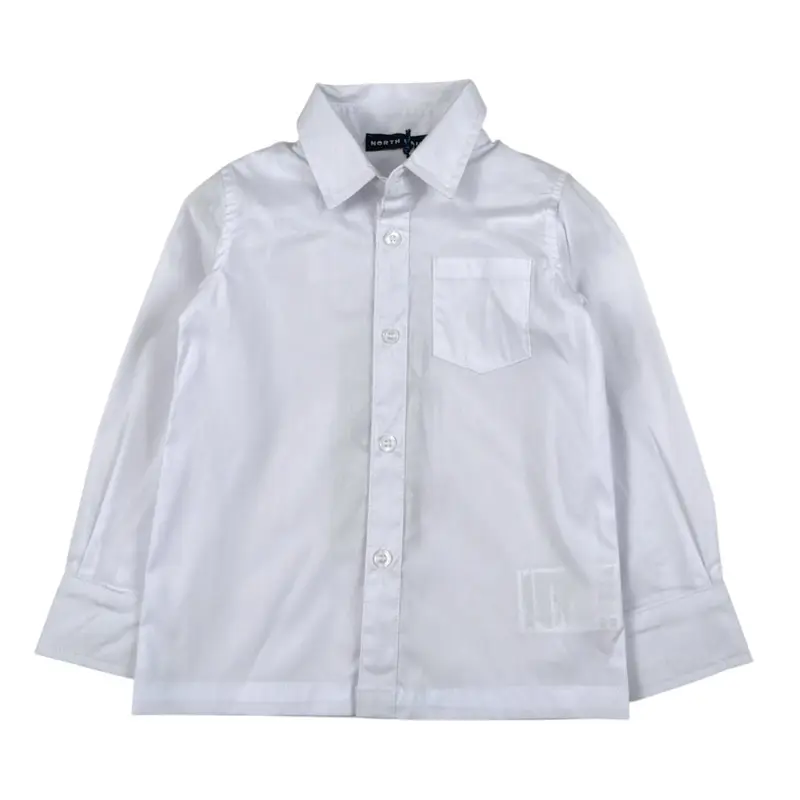 North Sails Camicia tinta unita con Taschino Bianco per Neonato