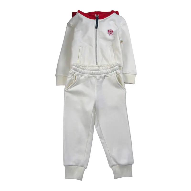 North Sails Completo 2Pz Felpa-Pantalone Panna per Neonato