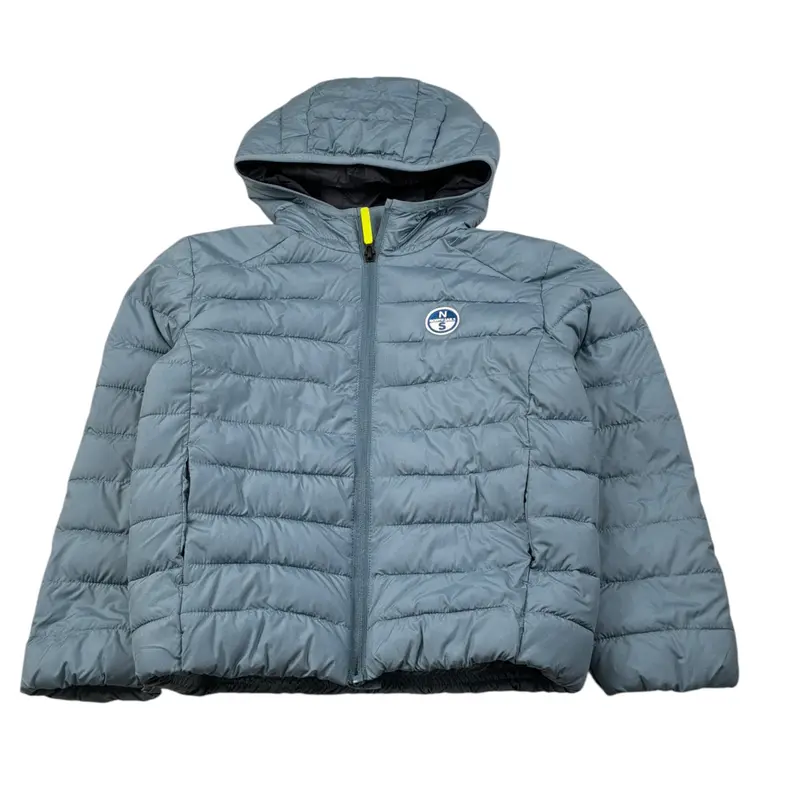 North Sails Giubbino tinta unita con Cappuccio Azzurro per Bambino