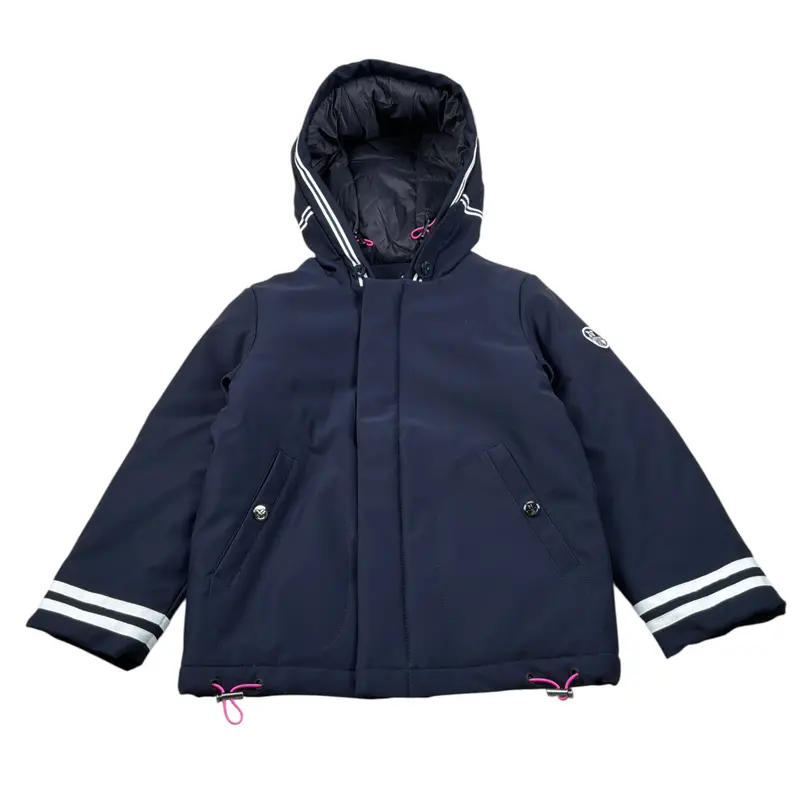 North Sails Giubbino tinta unita con Cappuccio Blu per Bambino