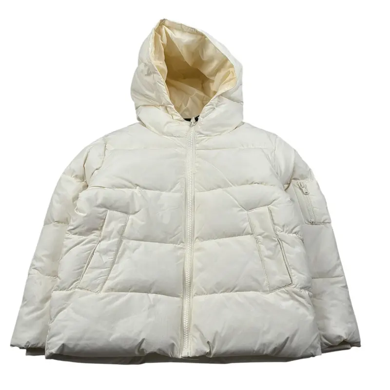 North Sails Giubbino tinta unita con Cappuccio Panna per Bambino