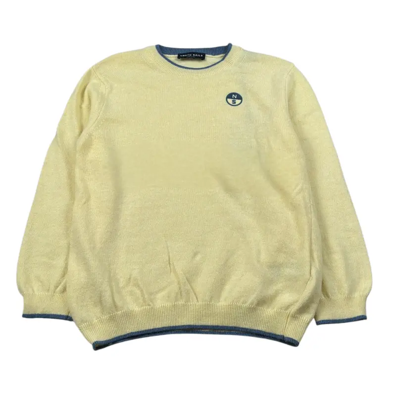 North Sails Maglia tinta unita con Logo Giallo per Bambino