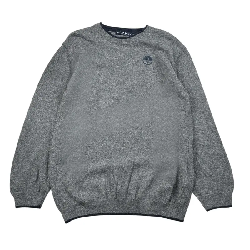 North Sails Maglia tinta unita con Logo Grigio per Bambino