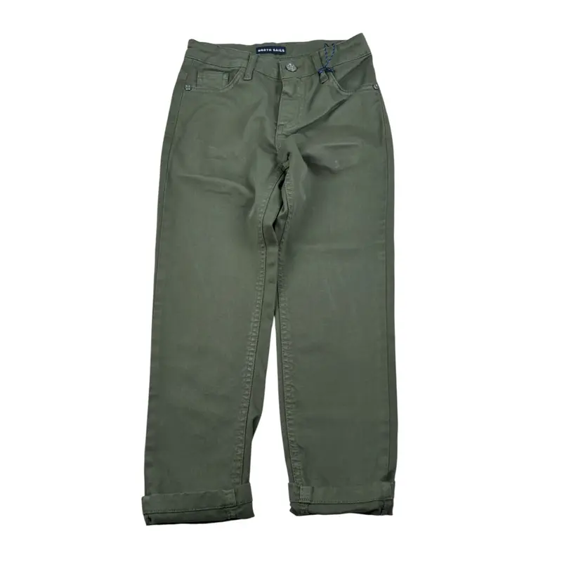 North Sails Pantalone tinta unita con Girovita Regolabile Verde per Bambino