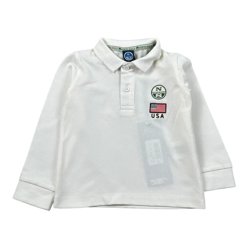 North Sails Polo tinta unita con Logo Bianco per Neonato