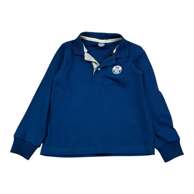 North Sails Polo tinta unita con Logo Blu per Neonato