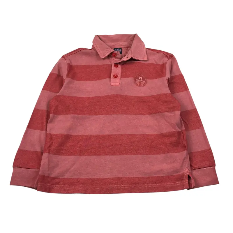North Sails Polo tinta unita Manica Lunga Rosa per Bambino