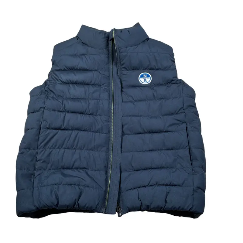 North Sails Smanicato tinta unita con Logo Blu per Bambino
