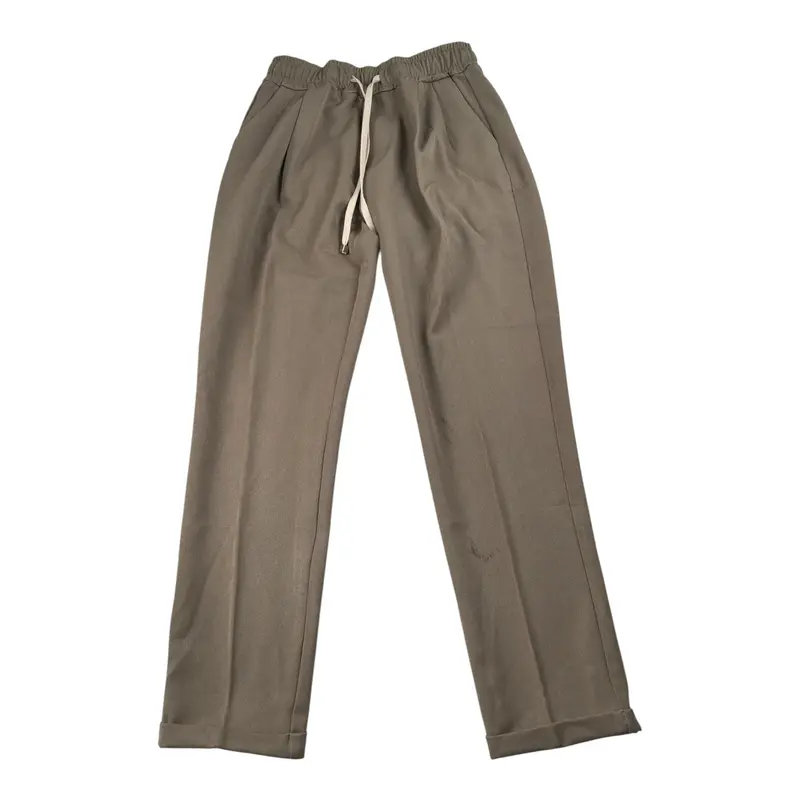 Numbers Pantalone tinta unita con Elastico In Vita Fango per Bambino