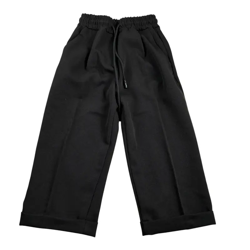 Numbers Pantalone tinta unita con Elastico In Vita Nero per Bambino