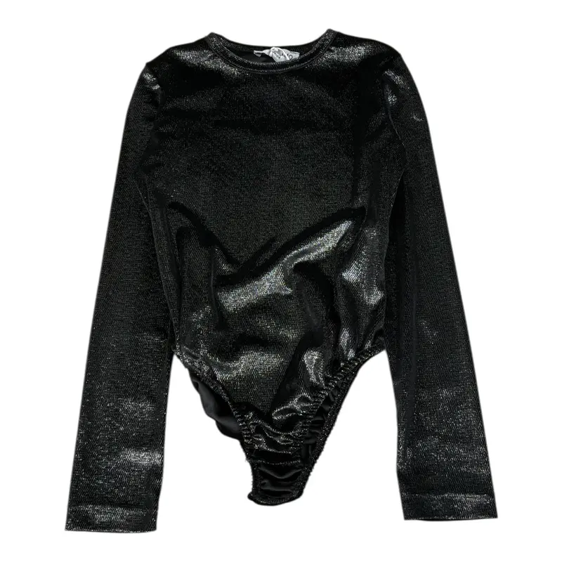 Odi Et Amo Body tinta unita Manica Lunga Nero per Bambina