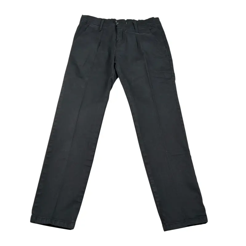 Odk Pantalone tinta unita con Girovita Regolabile Nero per Bambino