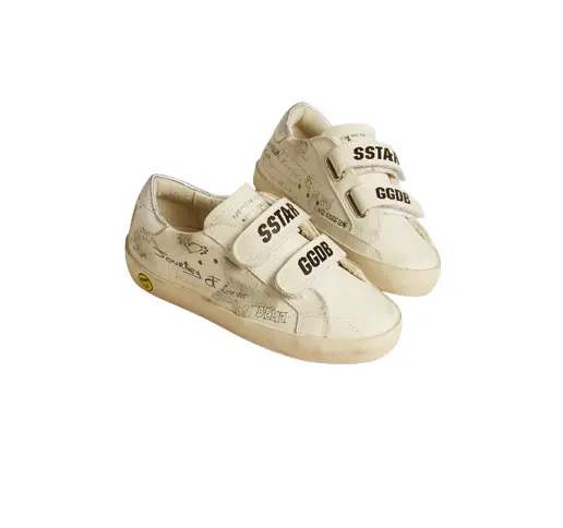 Old School Young con stella in suede e talloncino in pelle laminata