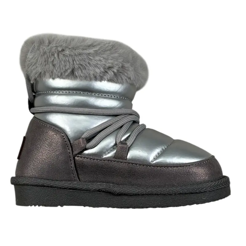 Osito By Conguitos Stivale tinta unita con Pelliccia Grigio per Bambina