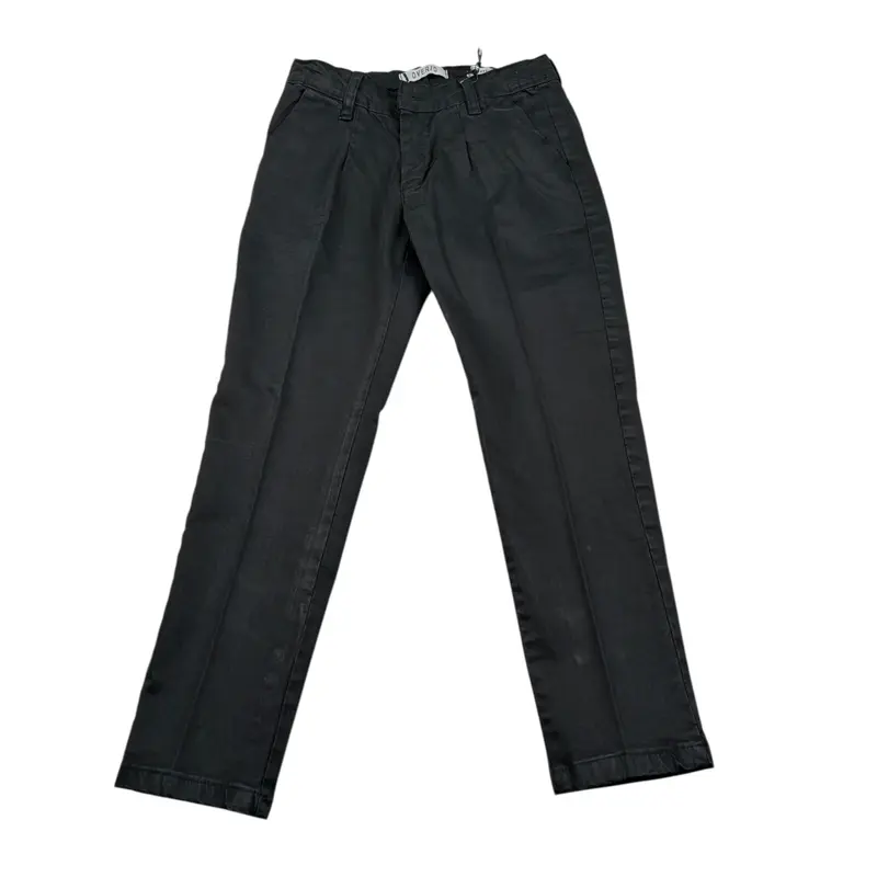 Over-D Pantalone tinta unita con Girovita Regolabile Nero per Bambino
